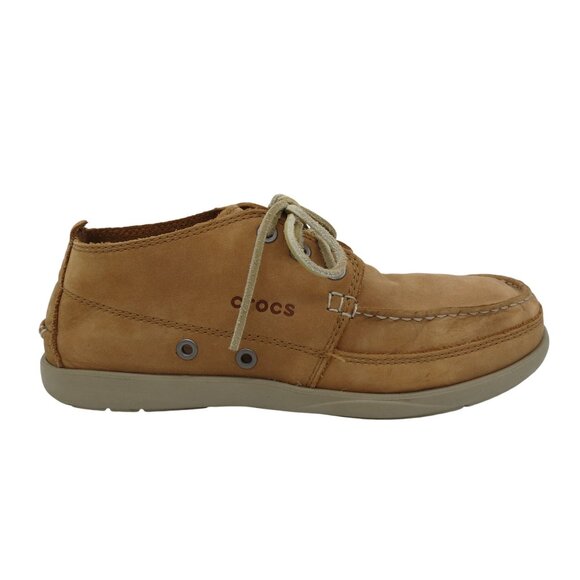 CROCS Men's Tan Nubuck Walu Chukka Boot 15364 Size 9 Moccasin Casual Comfort - Picture 2 of 11